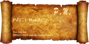 Pál Makár névjegykártya
